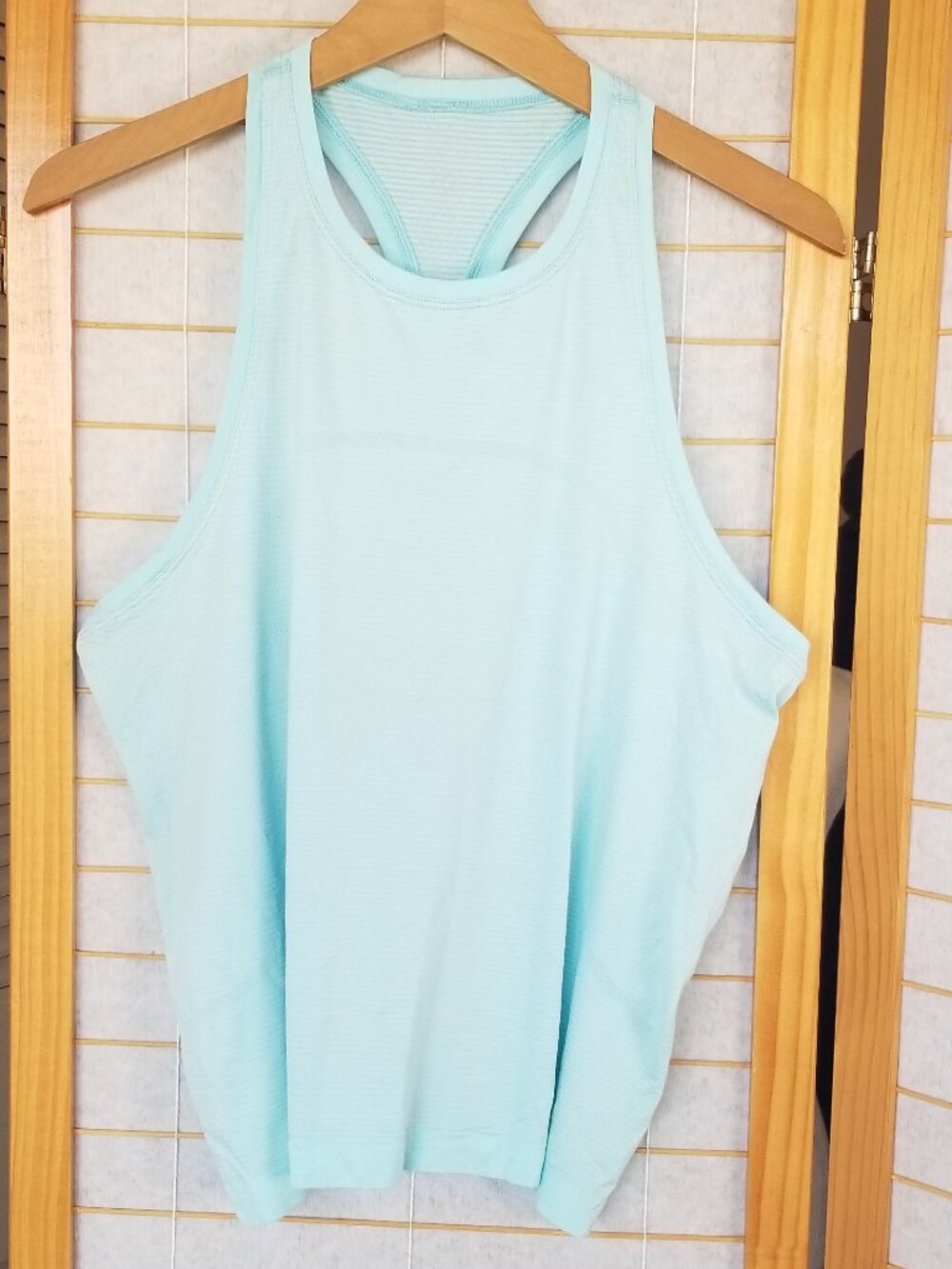 Lululemon Racing Tank Top Aqua Blue Size 12